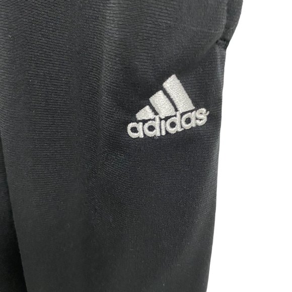 Adidas Men's Black Elastic Waist 3 Striped Straight Leg Sweatpants Size S - Picture 2 of 7